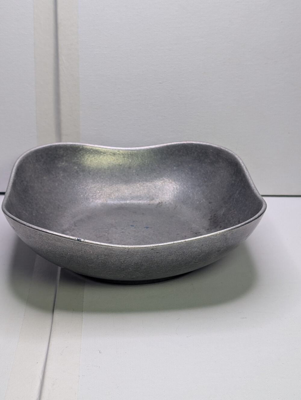 Wilton Columbia PA Square Metal ServingBowl 8" Wavy Rim USA